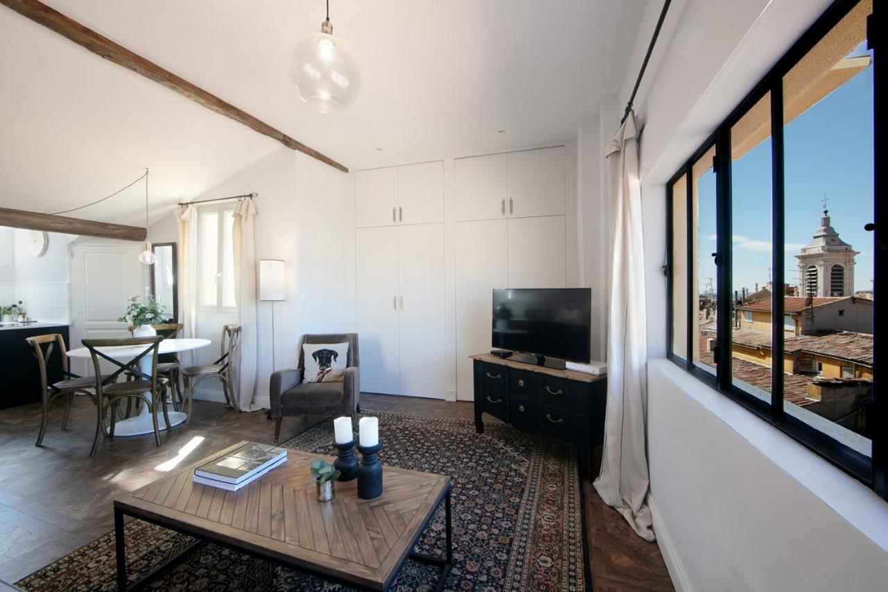 Apartamento Cocoon Loft - Magnifique Loft Sous Toit, Refait A Neuf, Vues Splendides, Clim, Wifi Niza Exterior foto